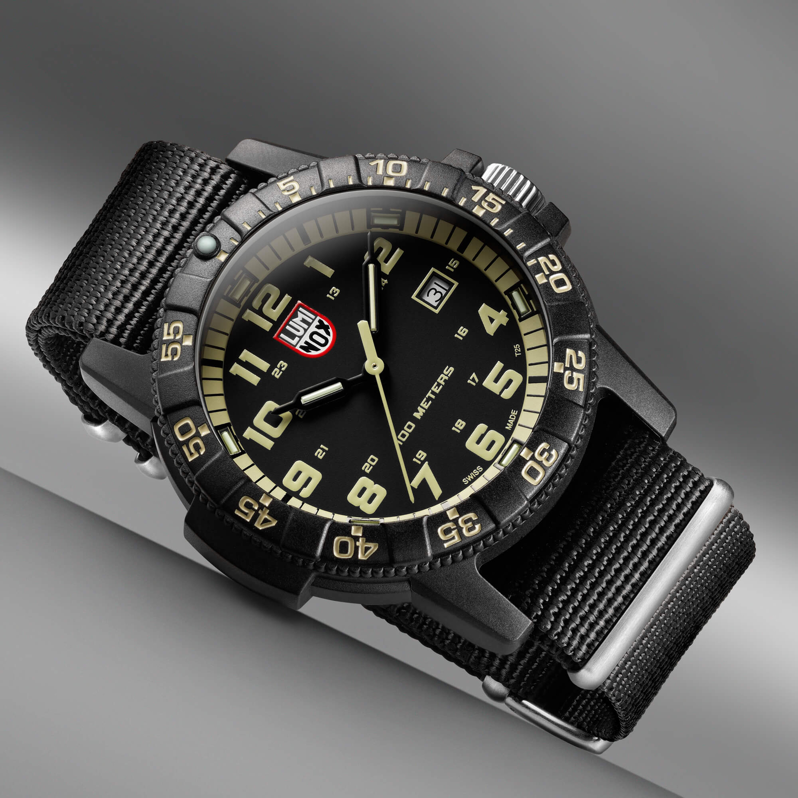 Luminox Men’s Watch Sea Turtle Giant 0320 Series Quartz Black Nylon Strap 0333