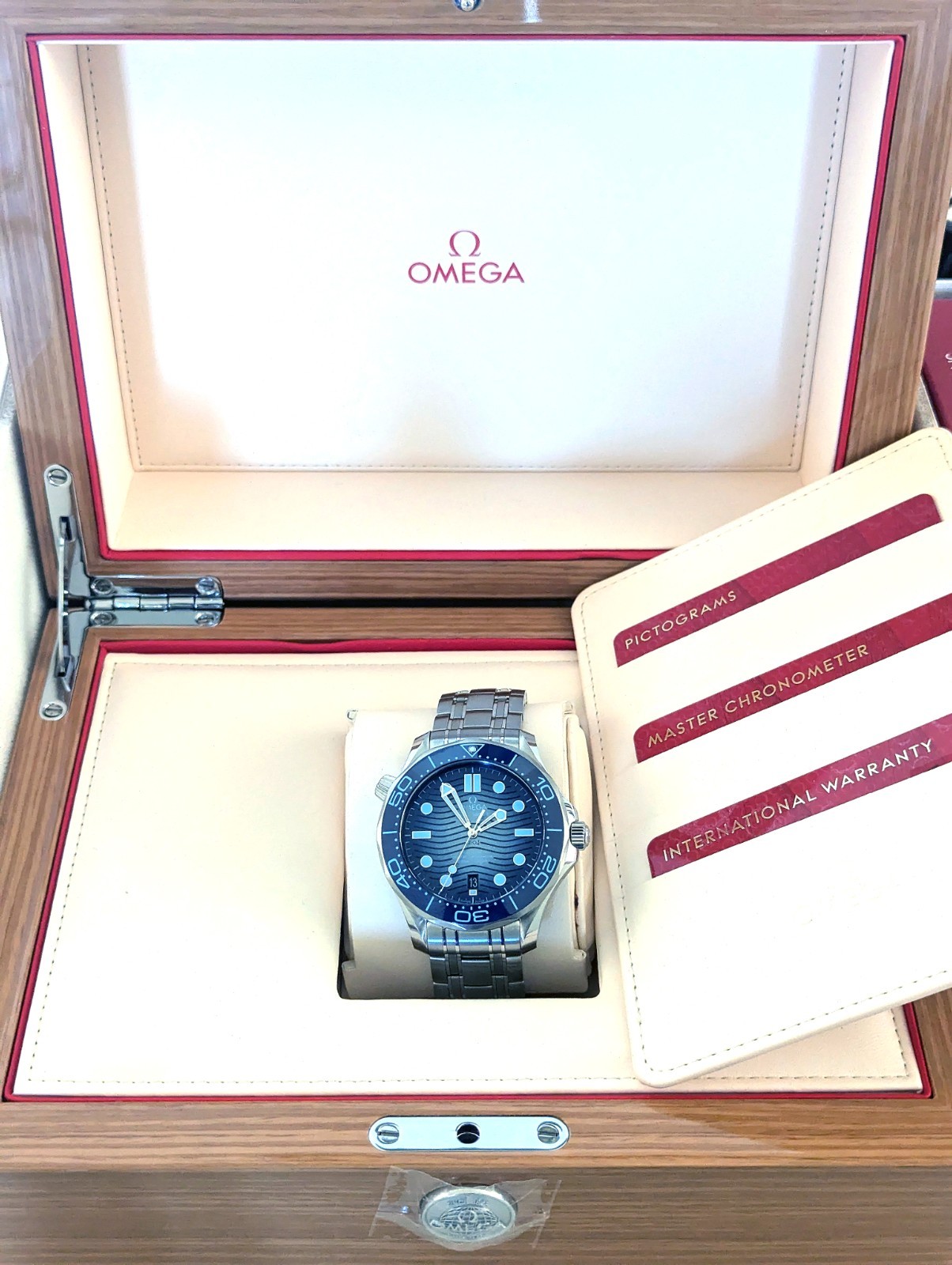 NEW Omega Seamaster Diver 300M Summer Blue Edition Watch 210.30.42.20.03.003