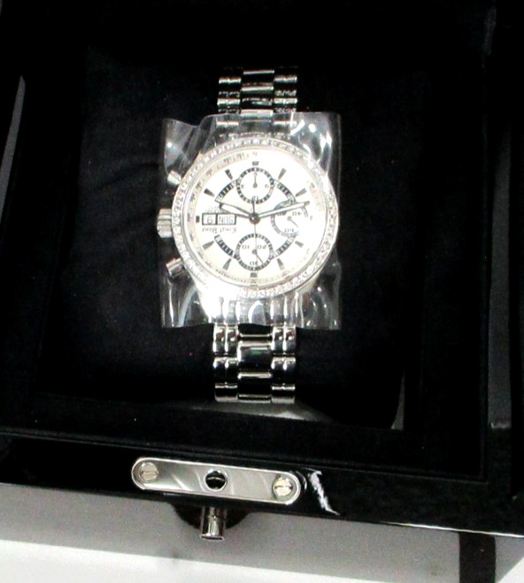Ernst Benz Chronoscope GC20122D 40mm Polished SS, Diamond Bezel, automatic watch