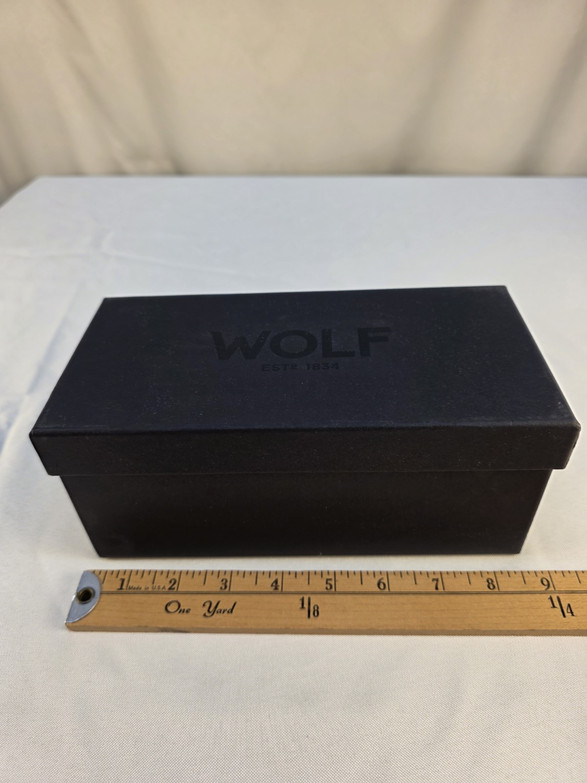 Wolf Howard Grey Leather Triple Watch Roll Traveling Jewelry Box New In Box