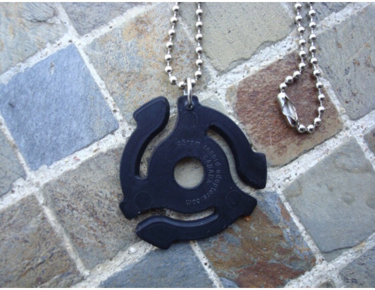 45 Record Adapter Rock N’ Roll Necklace Ball Chain Gwen Stephani Replica