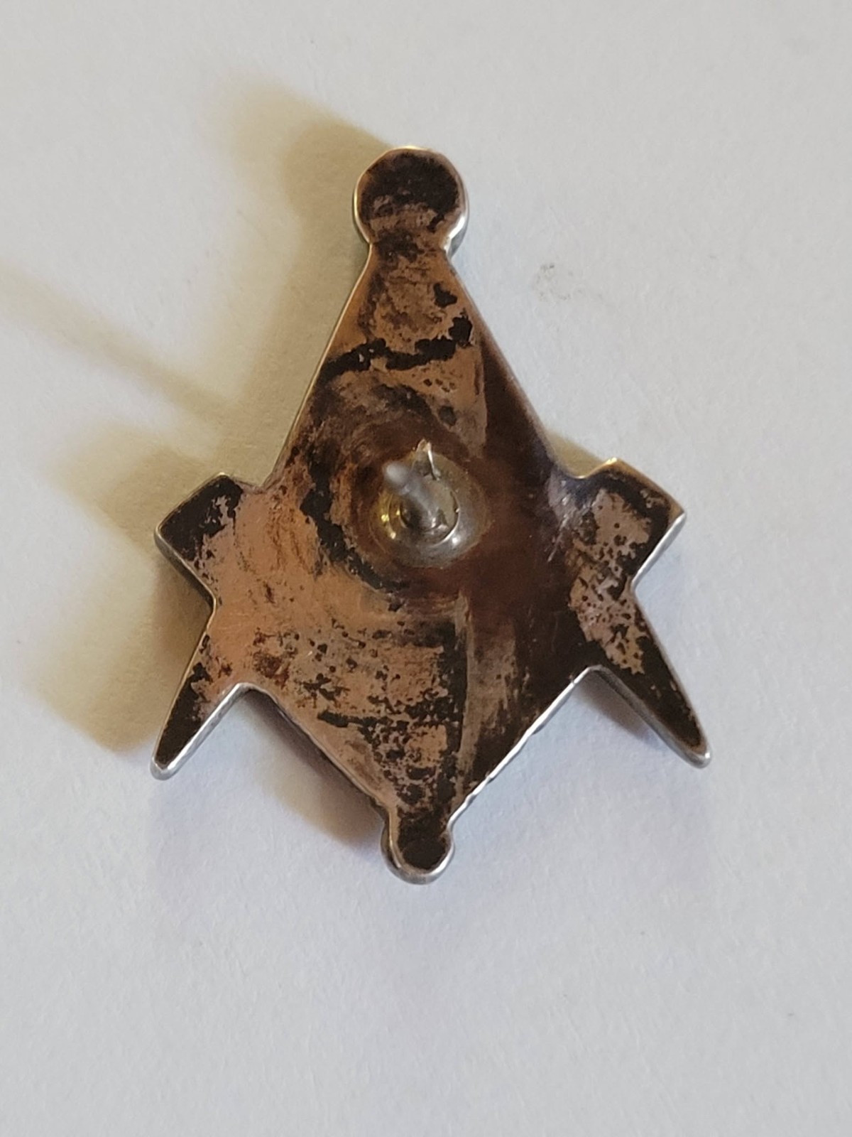 Vintage Zuni Masonic Pin Sterling Silver Multi Inlay Turquoise Native American