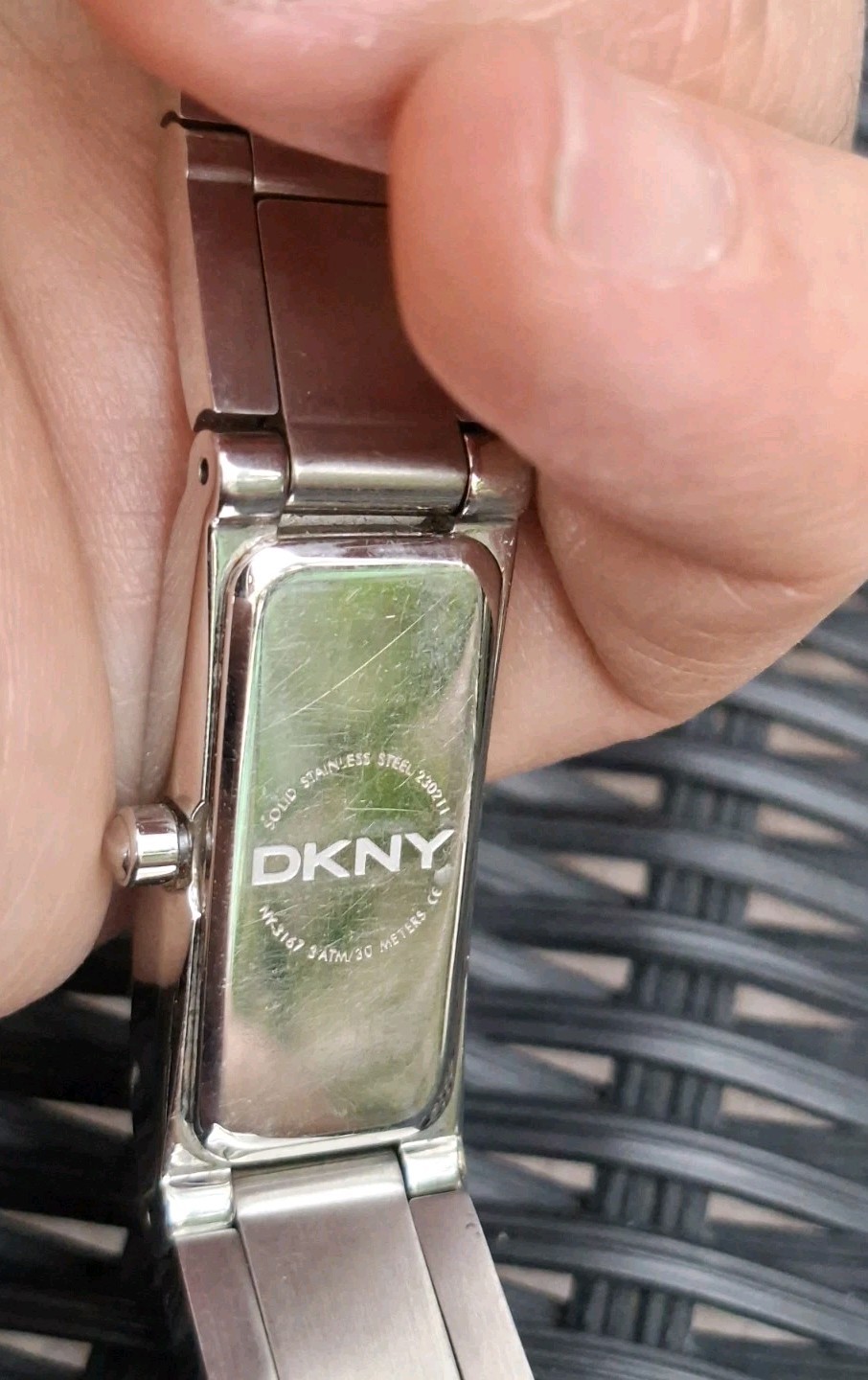 DKNY NY-3167 dress style silver tone ladies watch