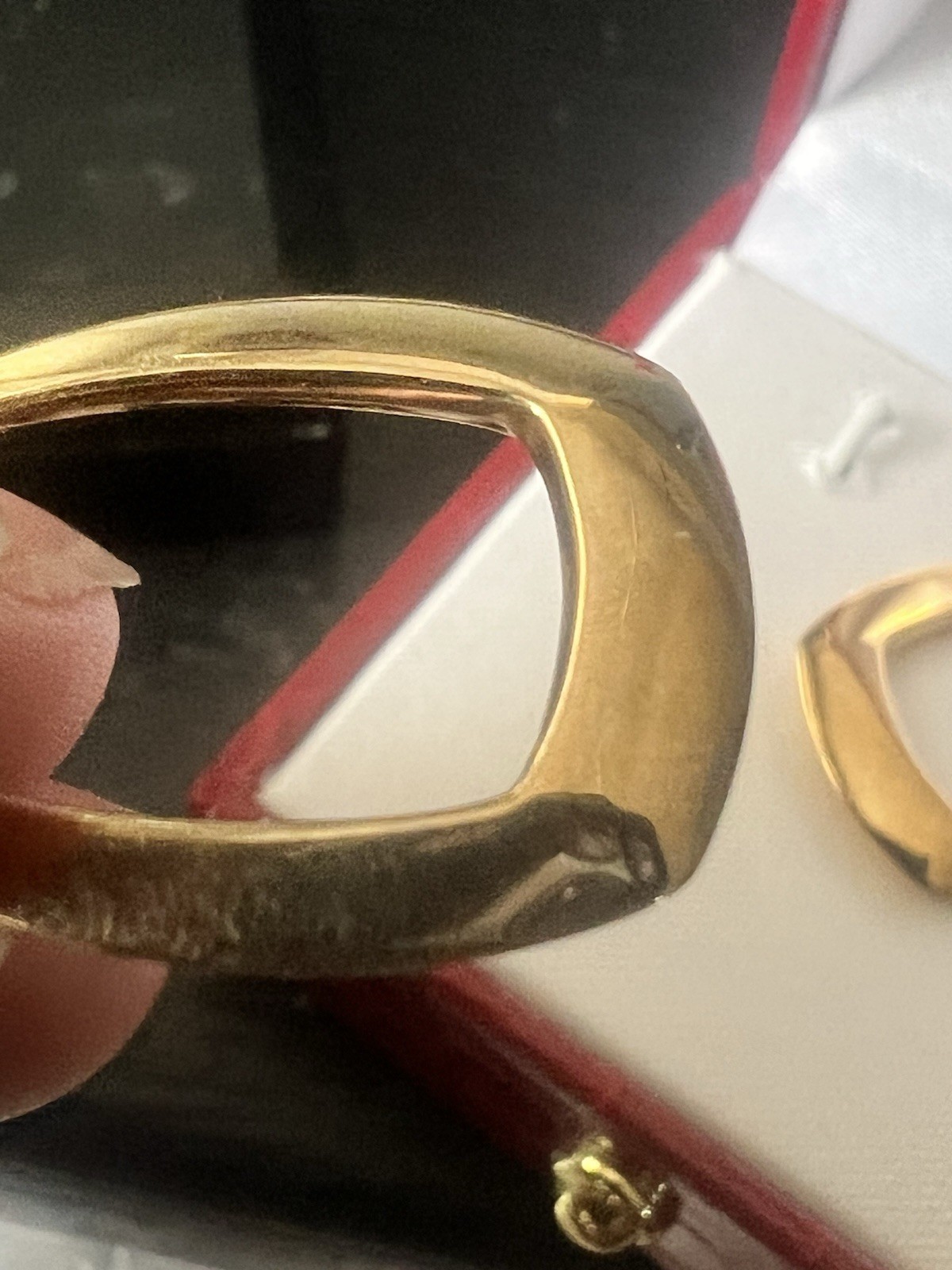14K Gold Jacmel JCM Bolivia Hoop Style Drop Earrings AS IS