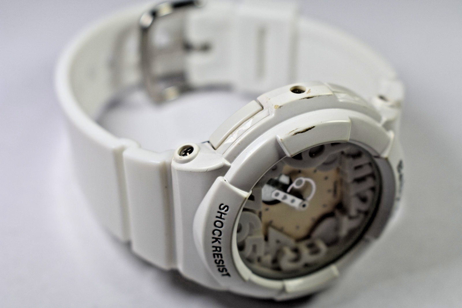 Casio BGA-131 (5194) White/Beige Round Women’s Watch NEW BATTERY!