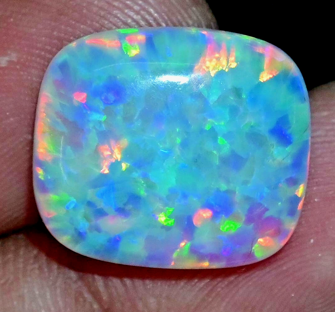 Untreated Natural Play of Color Ethiopian Fire Opal 10.25 Ct Certified Gemstone