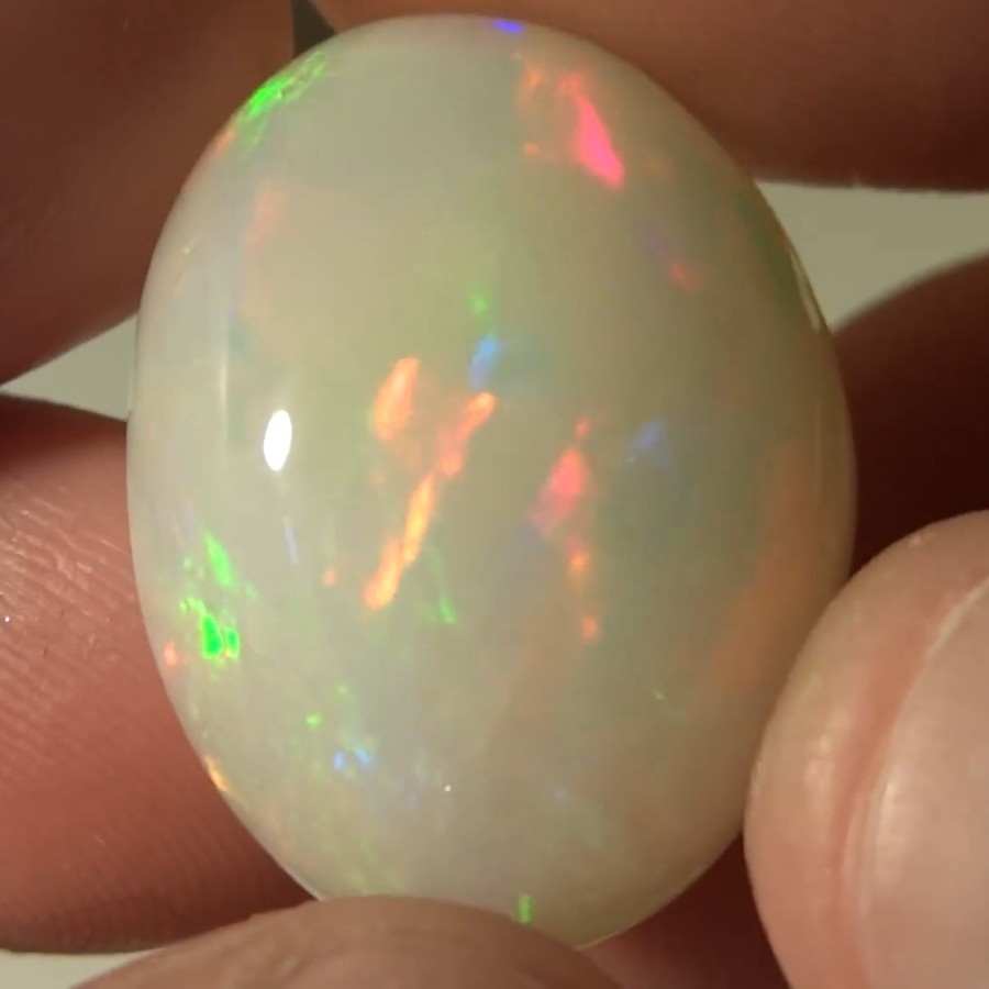 28.00 ct Silky Smooth Ethiopian Opal Cabochon for Cocktail Ring / Pendant -VIDEO
