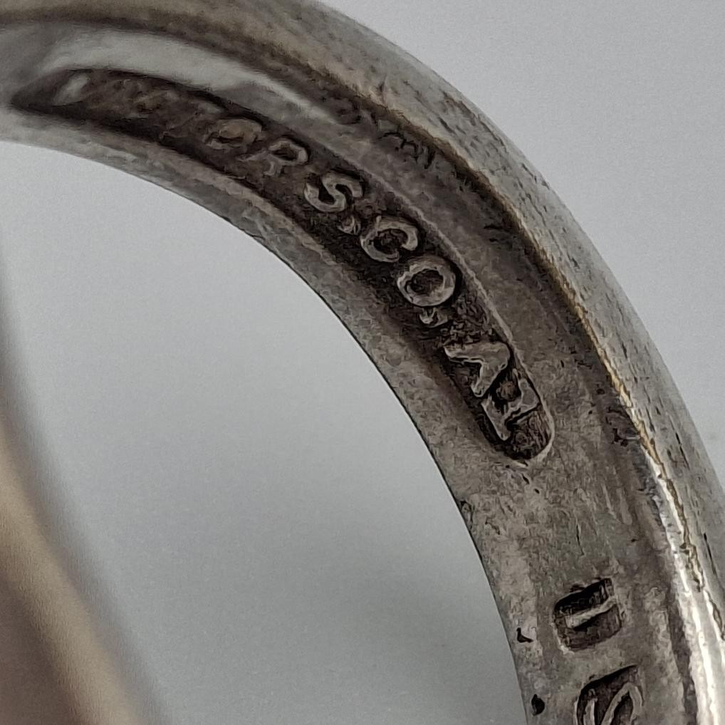 Vintage Victor & Co International Silver Plated Handmade Curled Tine Fork Ring 9