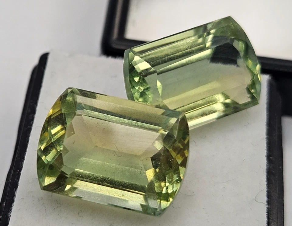 Tourmaline 19.35 Ct Cushion Cut Bi-Colour Gemstone Pair For Earrings