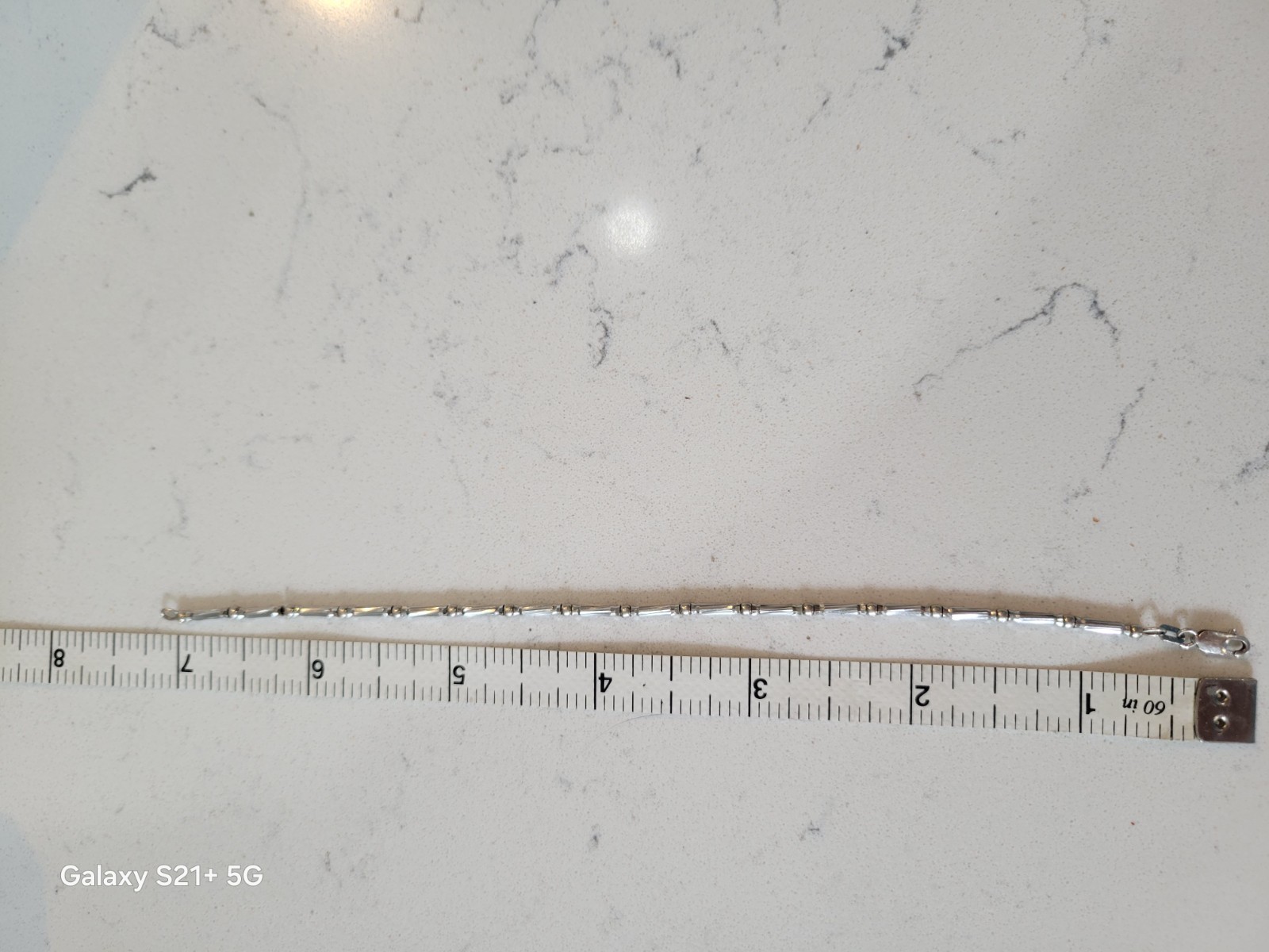 Beautiful Estate White Gold Bracelet Stamped Italy, NIF, 585