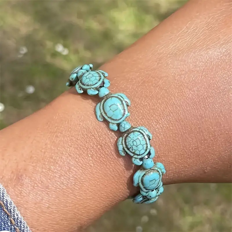 Sea Turtles Jewelry Turquoise Ocean Tortoise Boho Bracelet