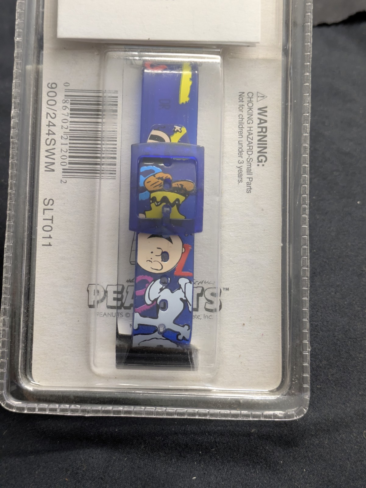 Vintage Peanuts Snoopy Digital Watch with Interchangeable Faces Blue EGC New