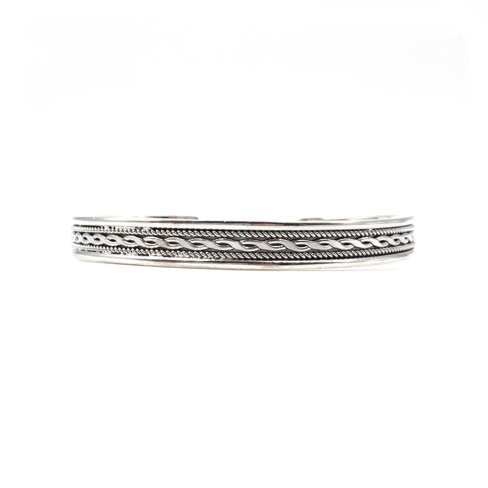 Modern Bangle Solid 925 Silver Bracelet Unisex Bangle 8mm Jewellery 18 Gr