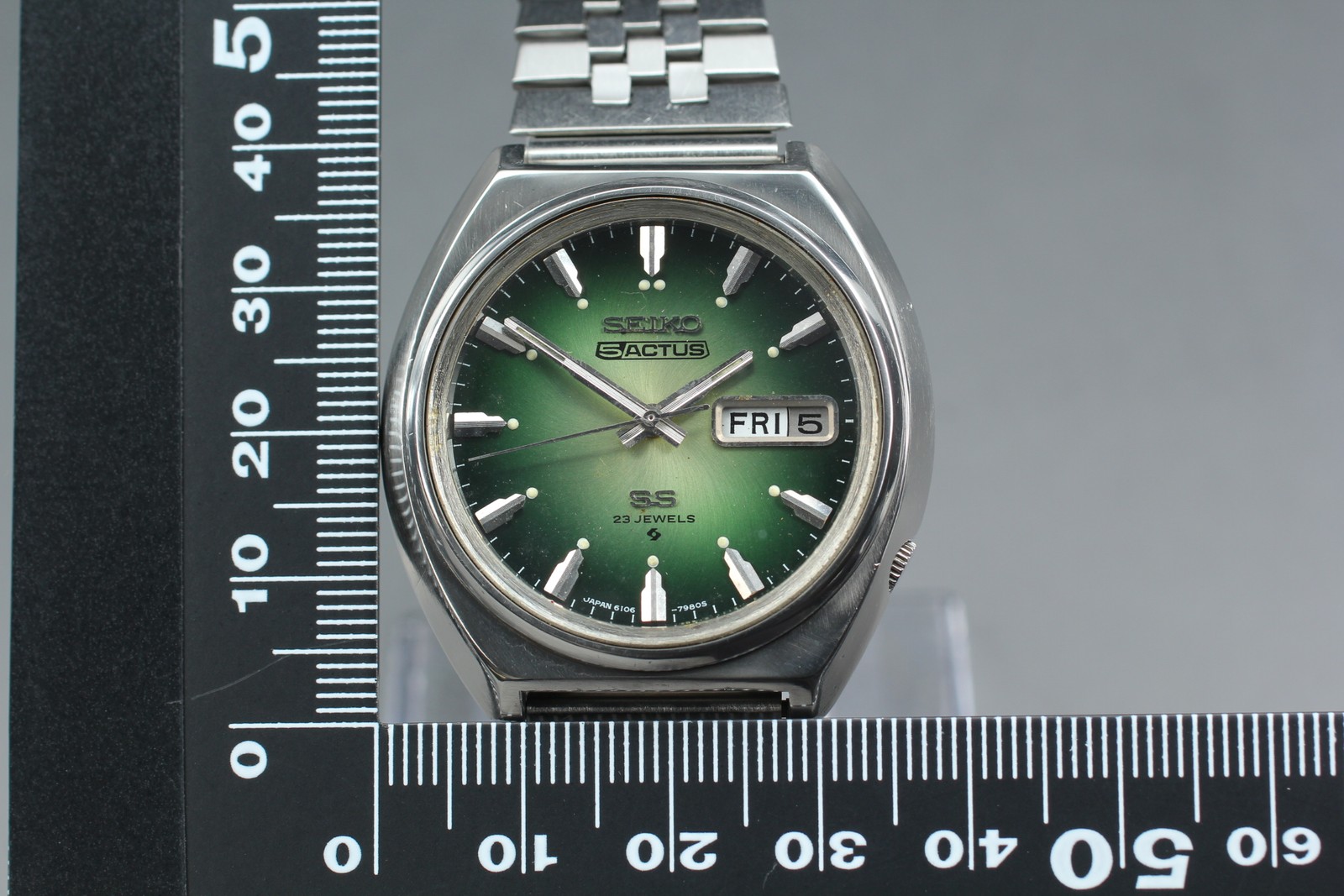 Seiko Actus 6106-7700 Green Dial 23J Automatic Vintage Men’s Watch [Exc+4] JAPAN