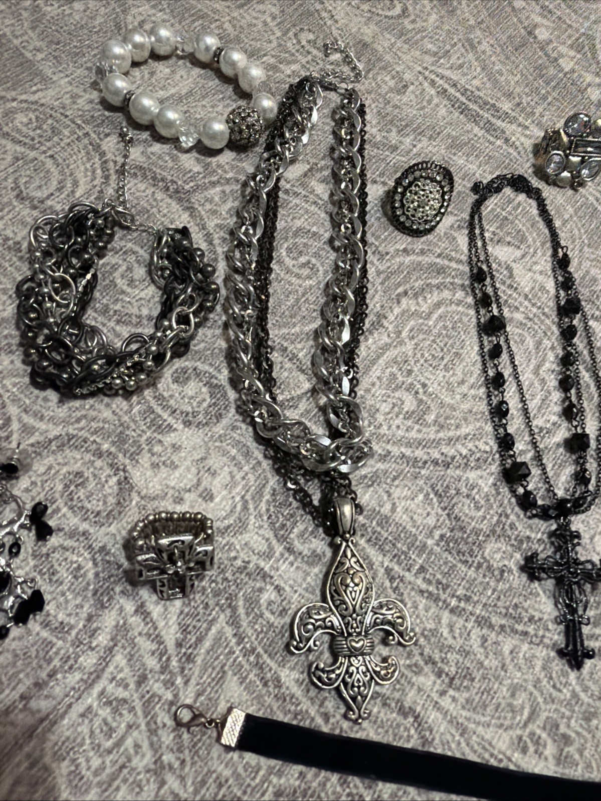 20 Lot Gothic Inspired Costume Jewelry Romance Core Goth Black Emo Renaissance