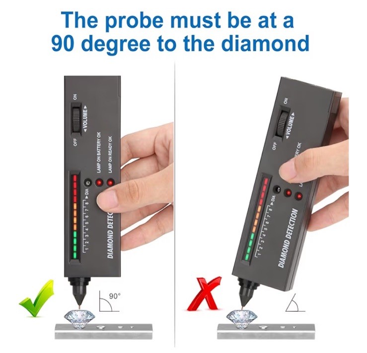 Diamond Tester Professional Gemstone Detector High Accuracy Jeweler Pen
