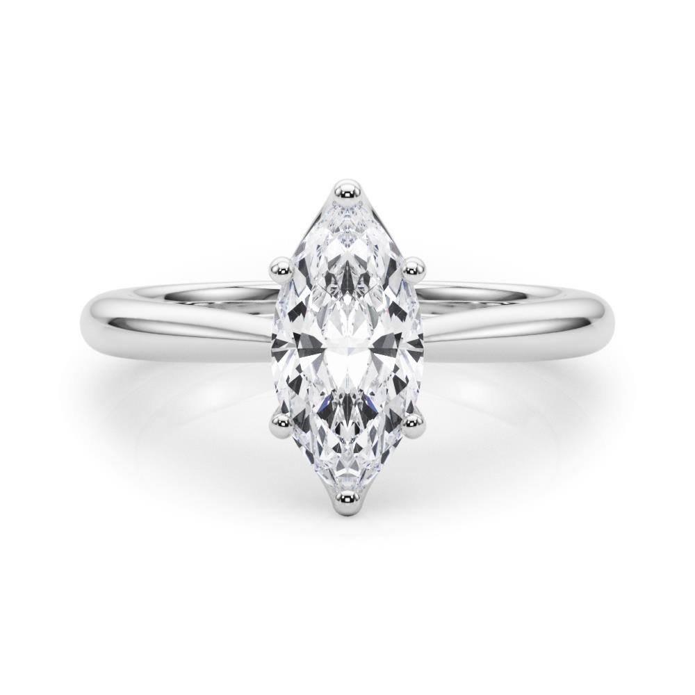 6-Prong Solitaire Marquise Engagement Ring VS F 0.50-0.75 Ct Lab Grown Diamond