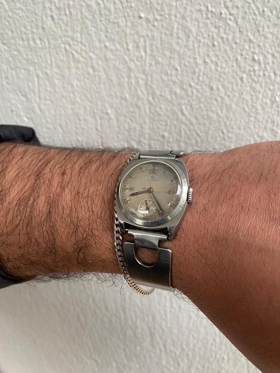 Rare 1930s Men’s Omega 15 Jewels Swiss Made Mechanical Cushion 30mm Watch