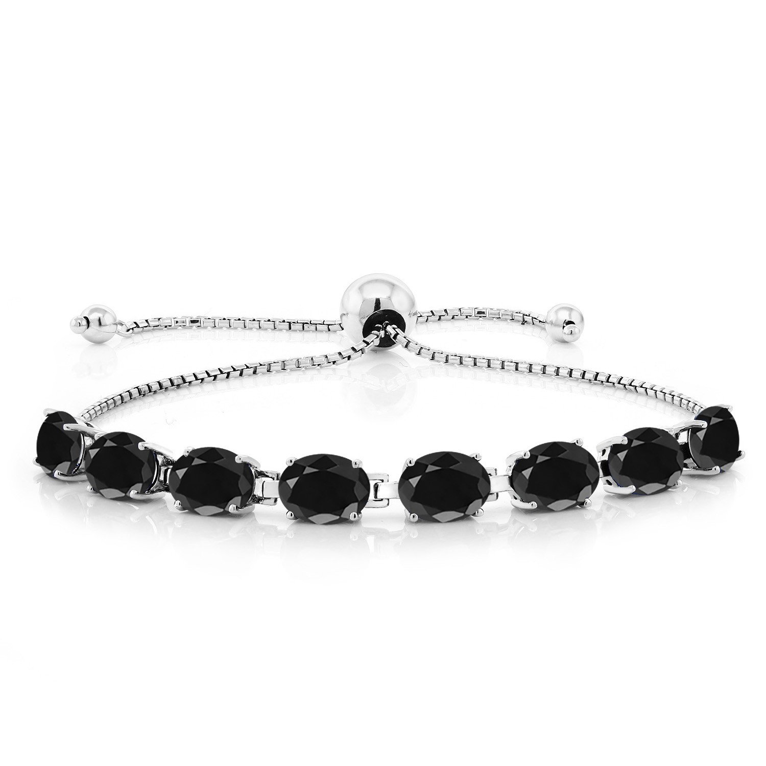 Gemstone Birthstone Bolo Bracelet & Stud Earrings Jewelry Set For Women | 925