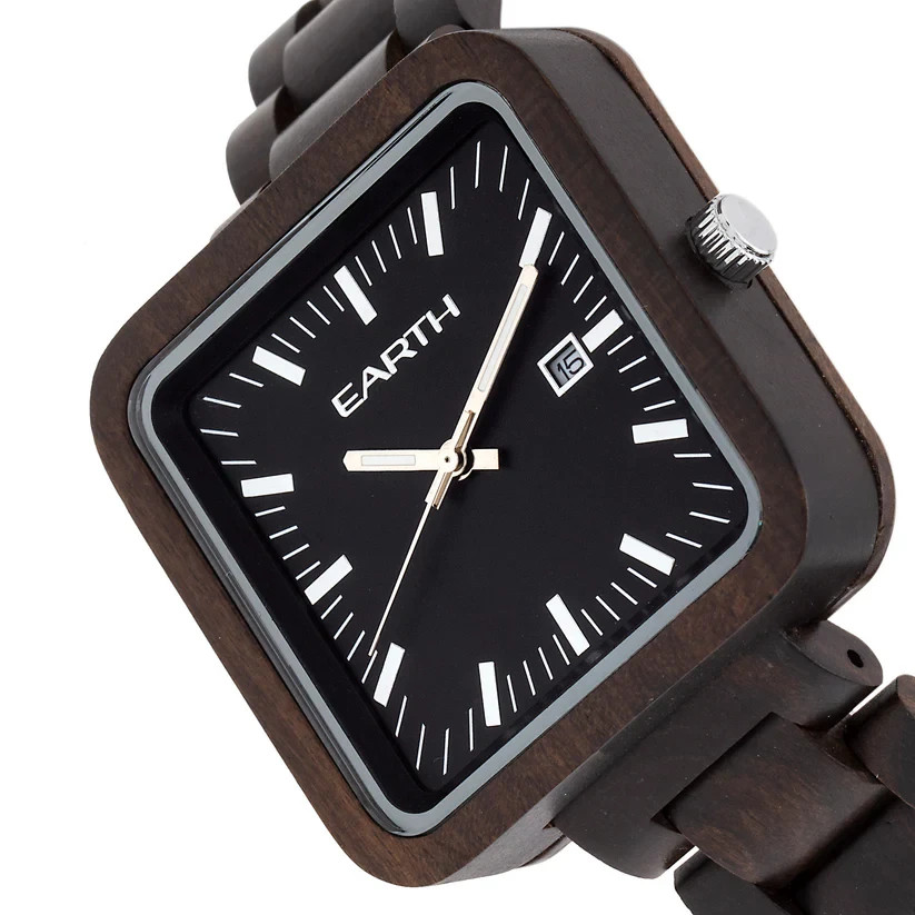 Earth Wood Bracelet Watch w/Date/w/Warranty EW5702 NIB Offers Welcomed