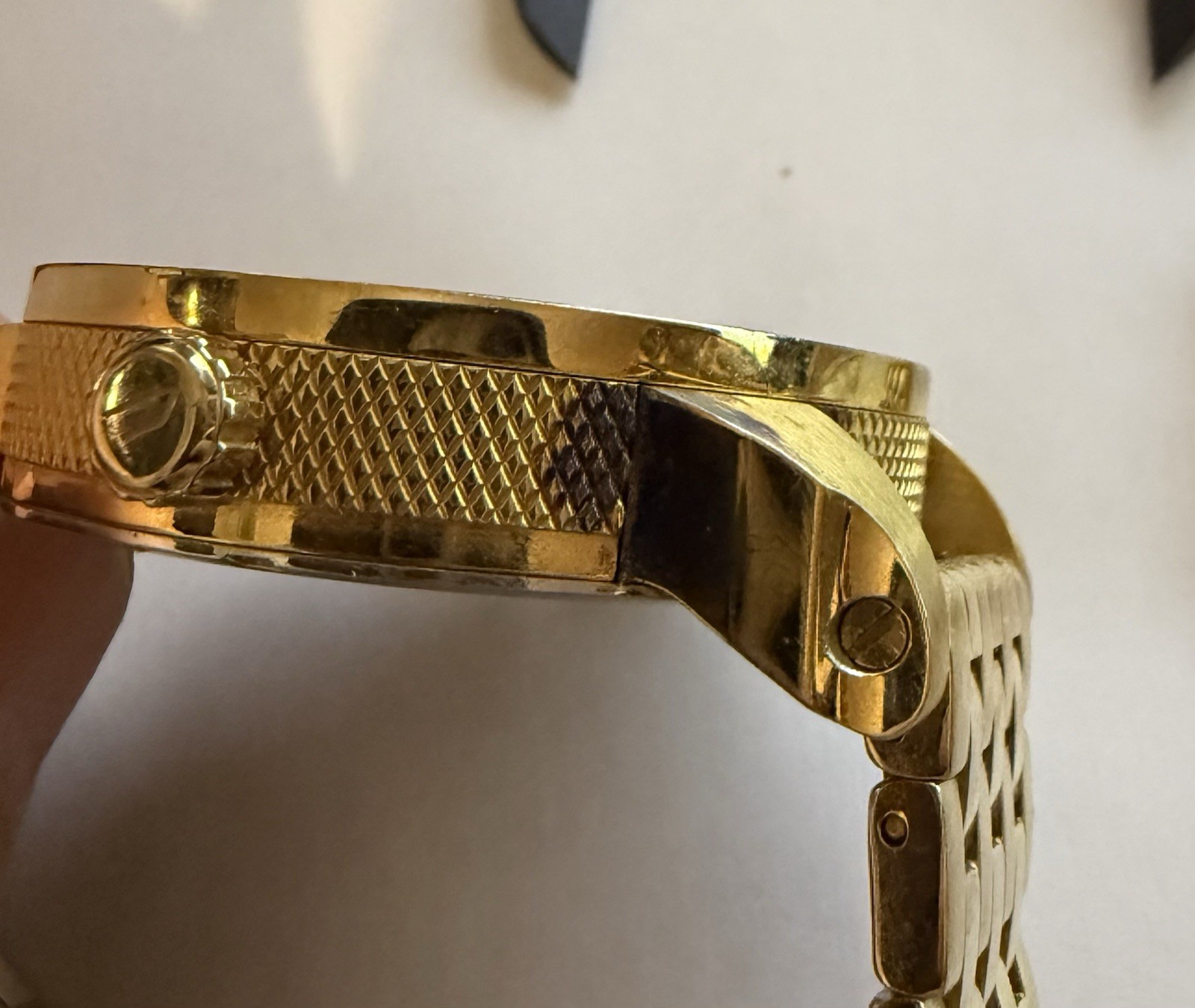 Diesel Little Daddy DZ7287 Oversized Chronograph Gold 51mm Dual Time +Links