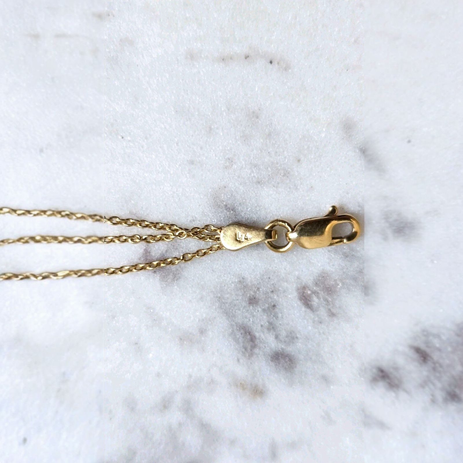14K Gold TriColor Triple-strand Bracelet with 18 Textured Teardrop Beads VINTAGE