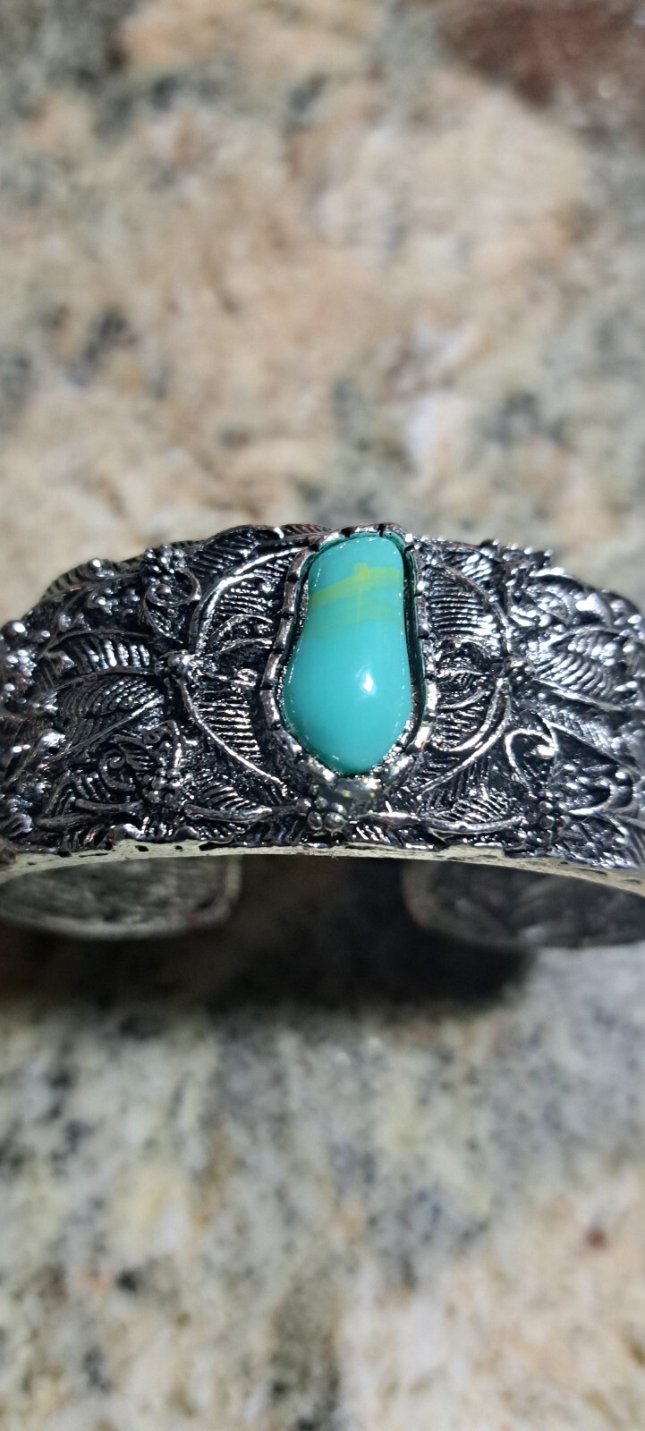 Turquoise Braclet Silver plated 6.6cm ( 2.4 inches wide