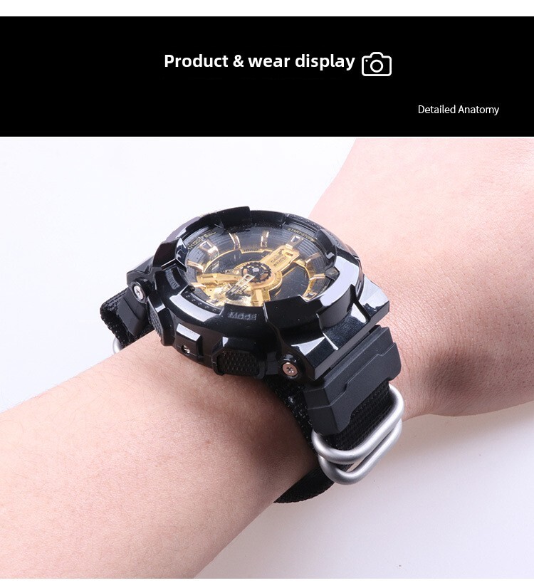 Military Style Nylon Canvas Replacement Watch Band Strap for Casio G-SHOCK 16mm