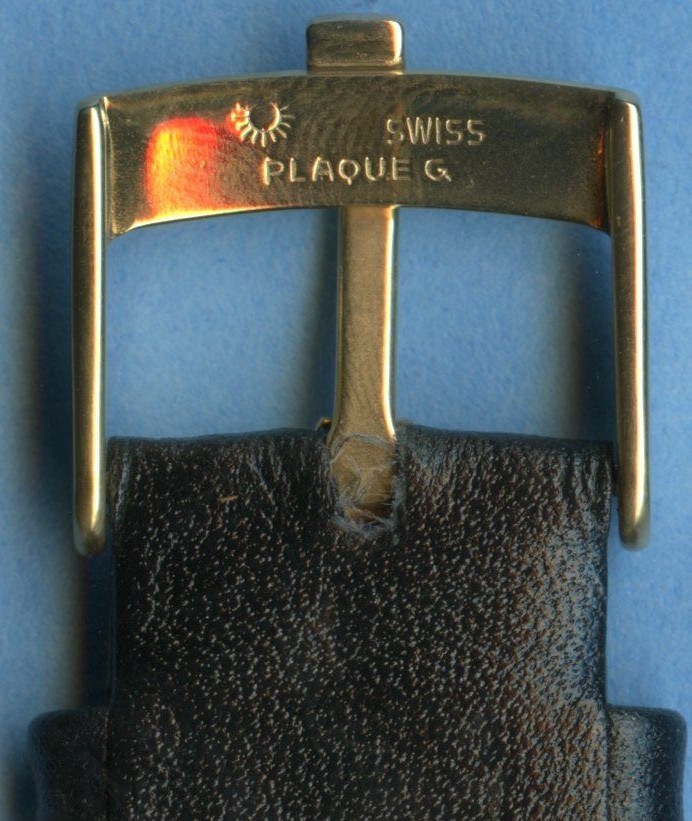 GENUINE BLACK CALF LEATHER CERVIN STRAP & 17mm 18mm 19mm & TUDOR GOLD BUCKLE