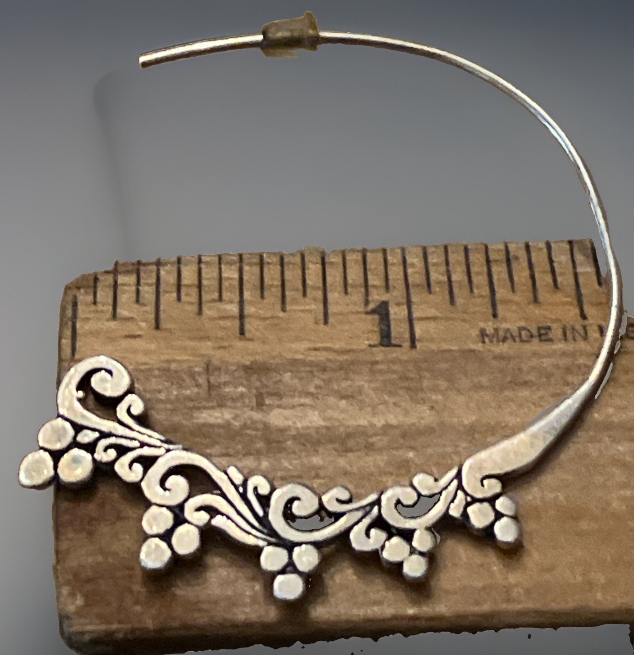 Elegant Floral Sterling Silver Threader Earrings 925