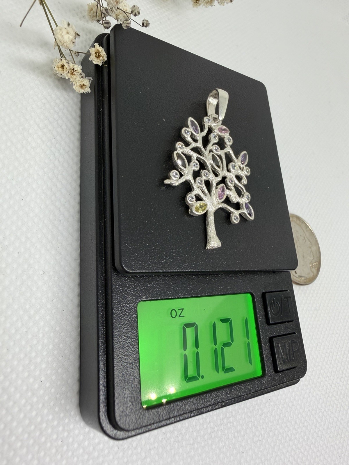 Dije Árbol Plata 925 Silver Tree Pendant Women’s Fashion Jewelry