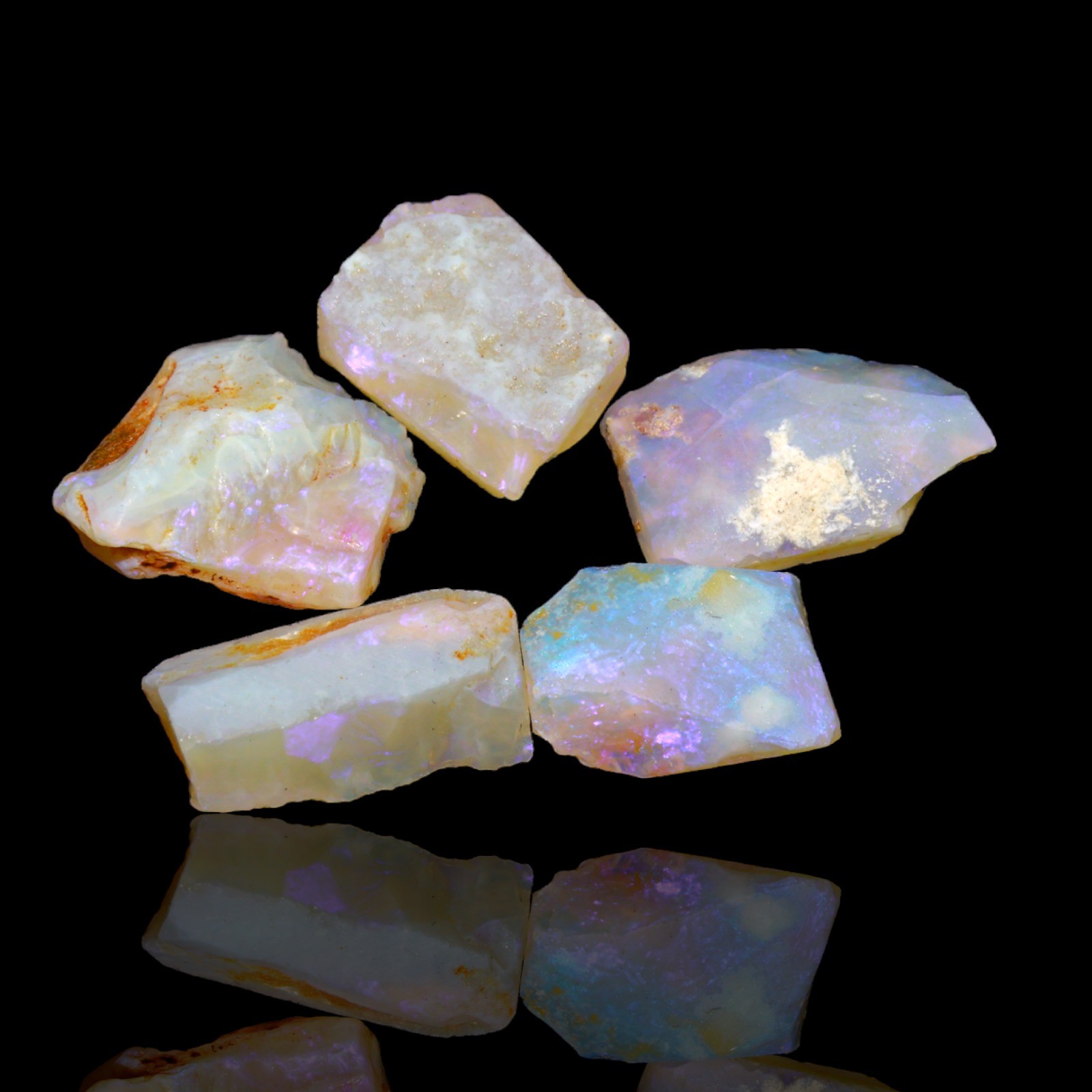 21.95 Cts Fire Opal Making Rough Natural 5 Pcs Lot 13x4x9 mm To 16x4x10 mm
