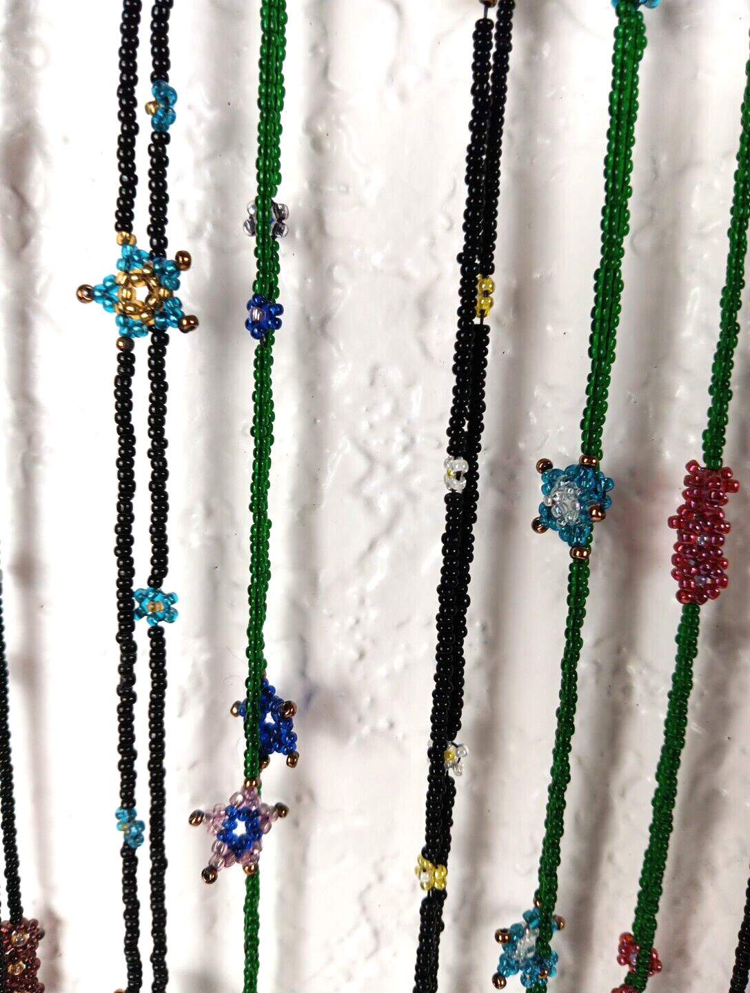 Lot of 15 Multi Colored Dainty Seed Bead Necklaces Stars & Flowers 18″ to 29″ L