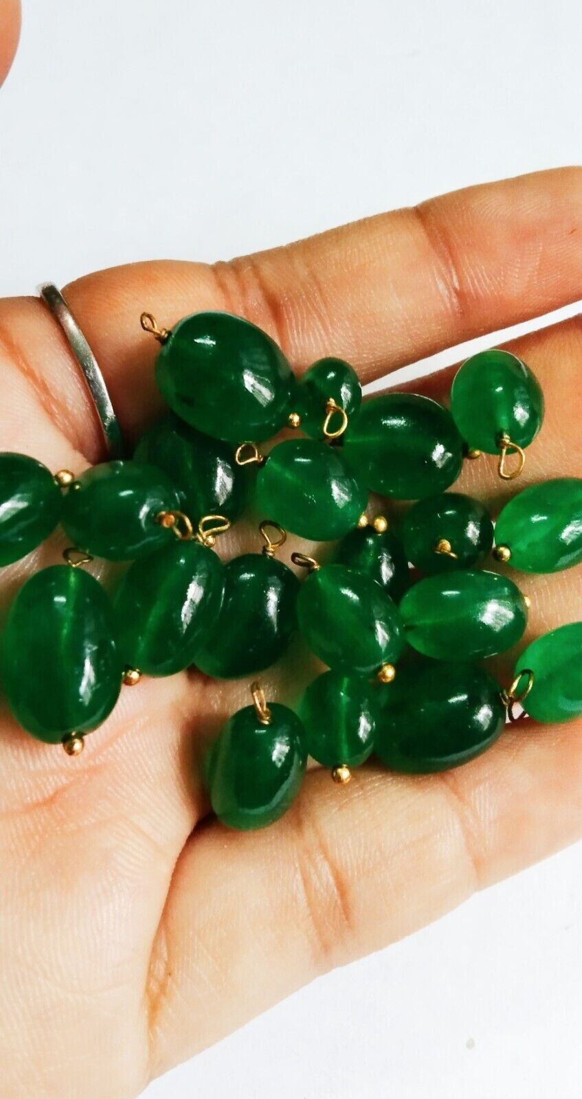 Emerald Quartz Oval Smooth 10X14 mm Loose Gemstone Beads 25 Pecs