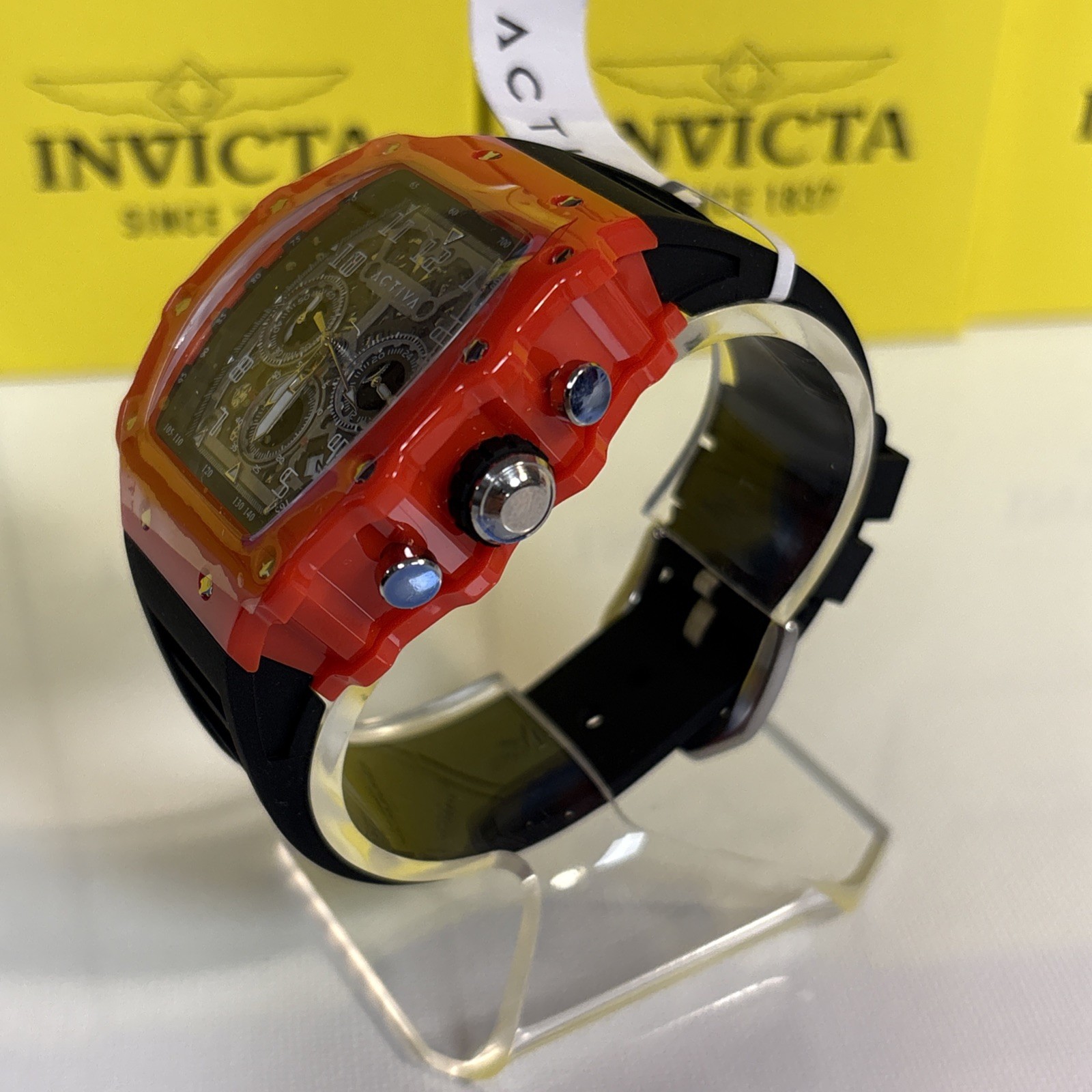 Activa Fury X Invicta Mens Quartz MG53 Skeleton Dial Red 44mm ACW2305-020 NEW