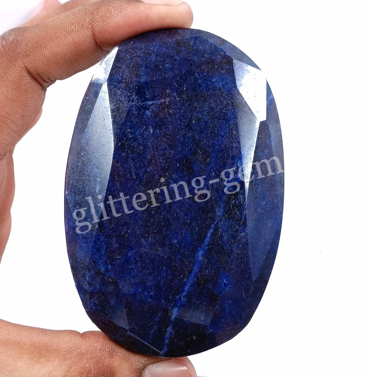 696 Ct IGL Certified Natural Oval Cut African Blue Sapphire Loose Gemstone 4OUE
