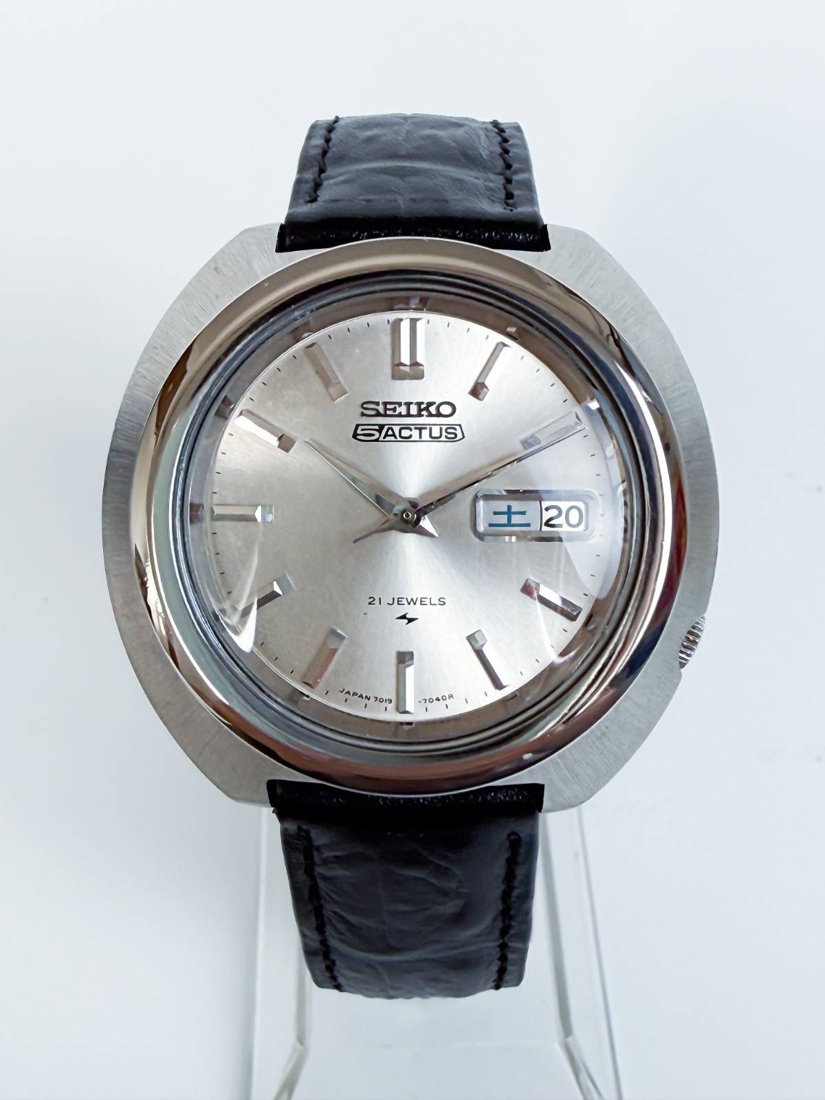 Seiko 5 Actus 7019-7020 Sunburst Silver Dial