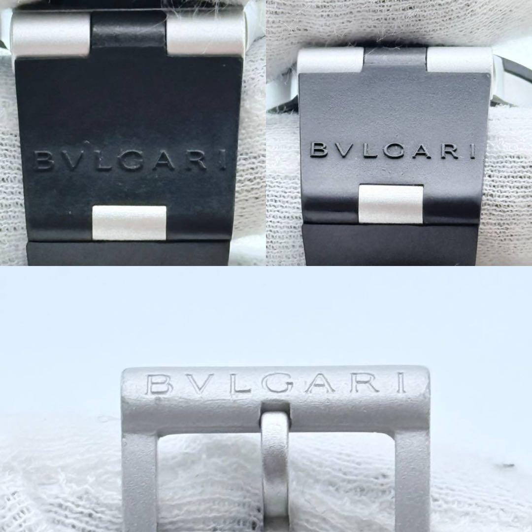 Bvlgari AL38A Automatic Aluminum Men’s Watch White Date Japan 0711936