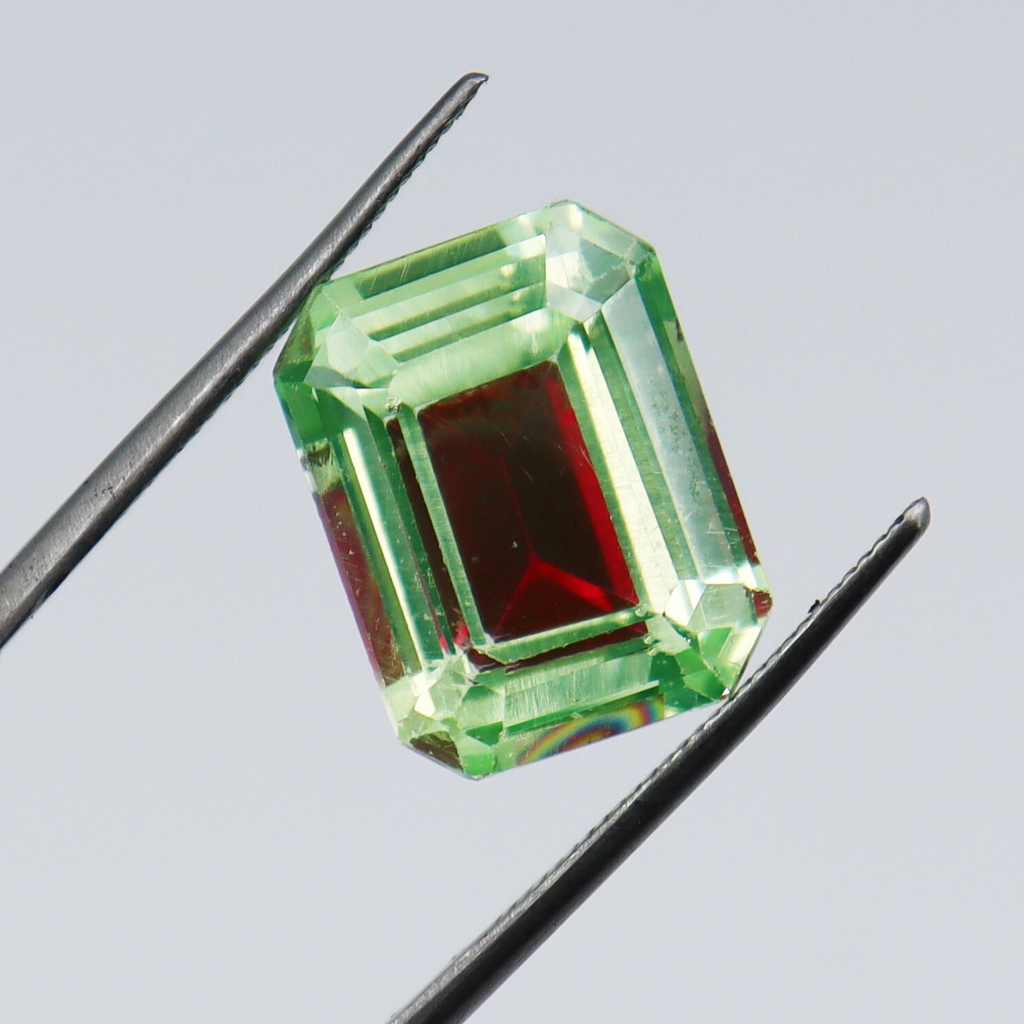 Natural Bi-Color Pitambari Sapphire Emerald 10-12CT Loose Certified Gemstone