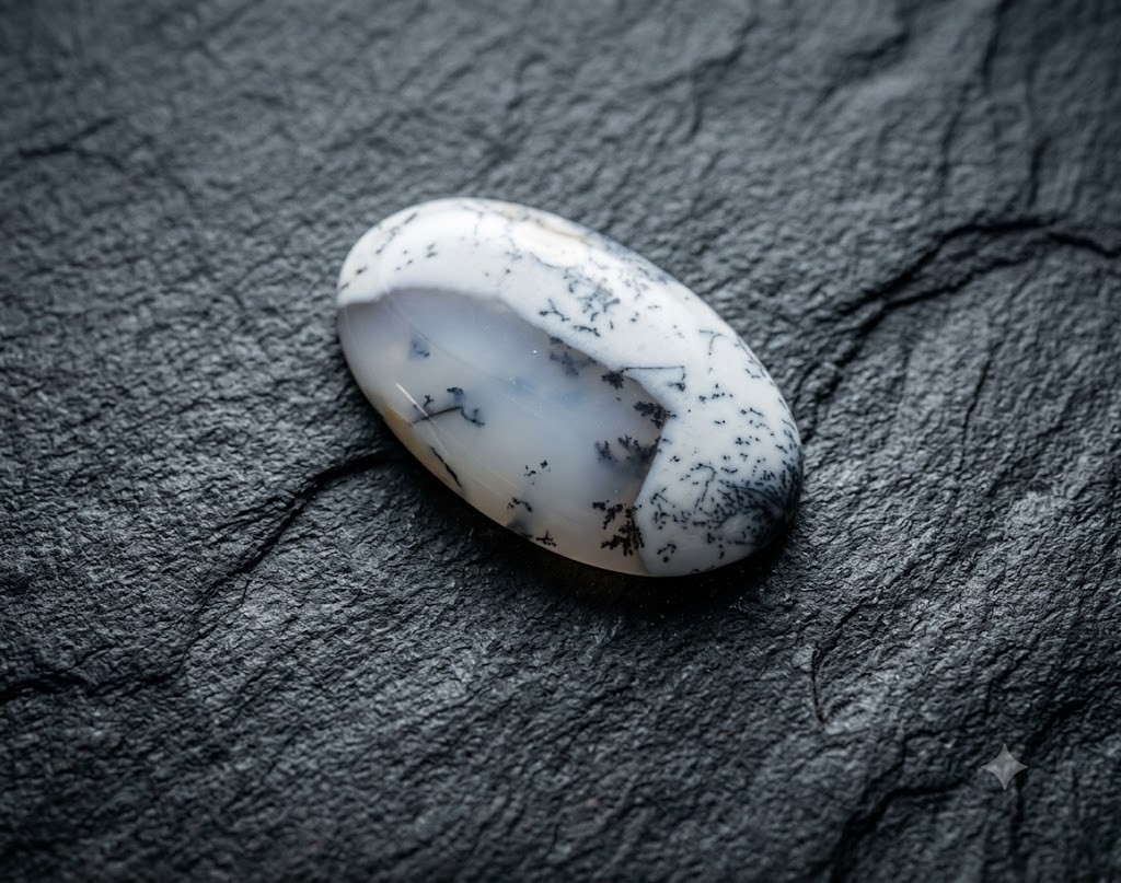 65 Cts.-Dendrite Opal Oval “49x28mm” 100% Natural Cabochon Gemstone-A791