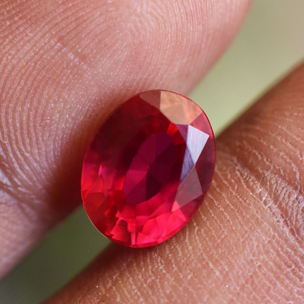 Stunning 10x8mm Oval Shape NATURAL Red Ruby CERTIFIED Loose Gemstone For Her/Him
