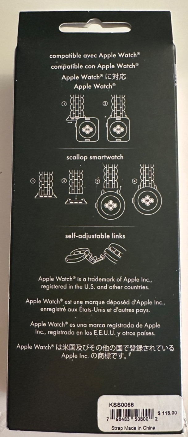 Kate Spade New York Stainless Steel Watch Band For Apple Watch good conditi