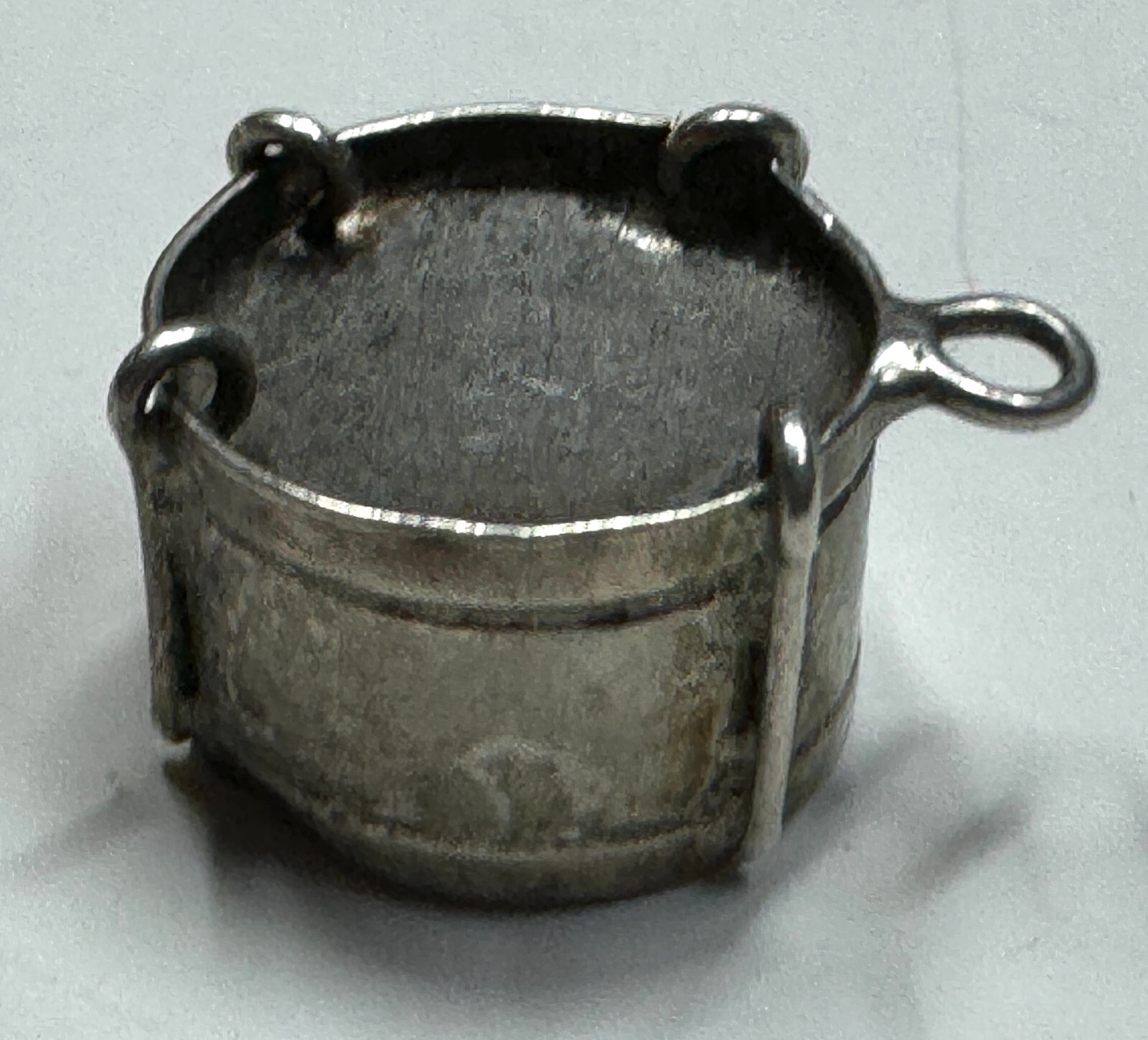 Unmarked Silver 14.2mm Snare Drum Line Percussion Band 3D Bracelet Charm