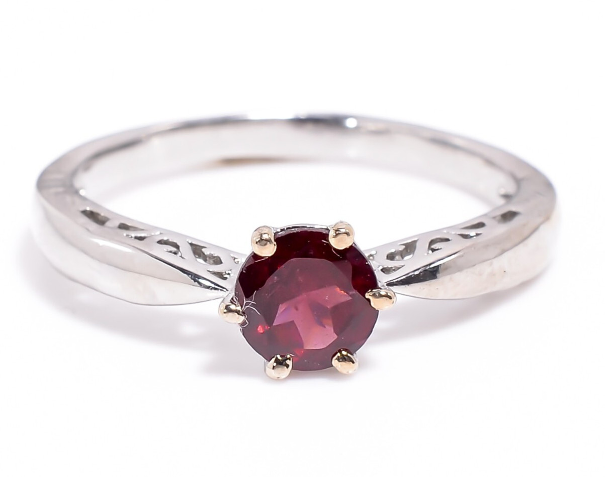 Rhodolite Garnet Ring 925Sterling Silver Ring For Women Purpose Ring Dainty Gift
