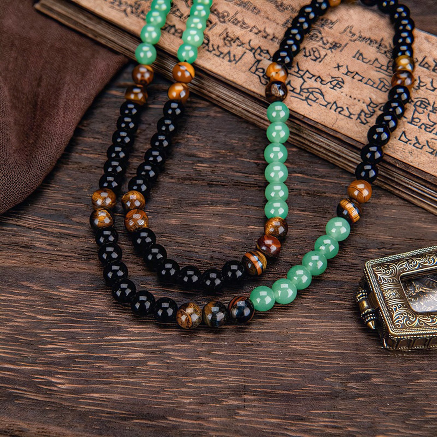 Luck Money Attraction Necklace & Tiger Eye Pendant for Women Men Friends Gifts