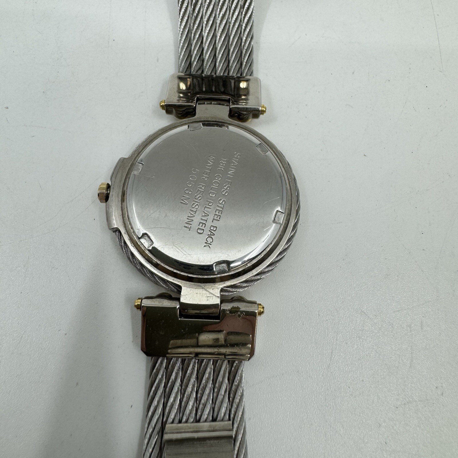 Le Chateau Designer Style Gold & Silver Tone Womens Watch W Date 33mm