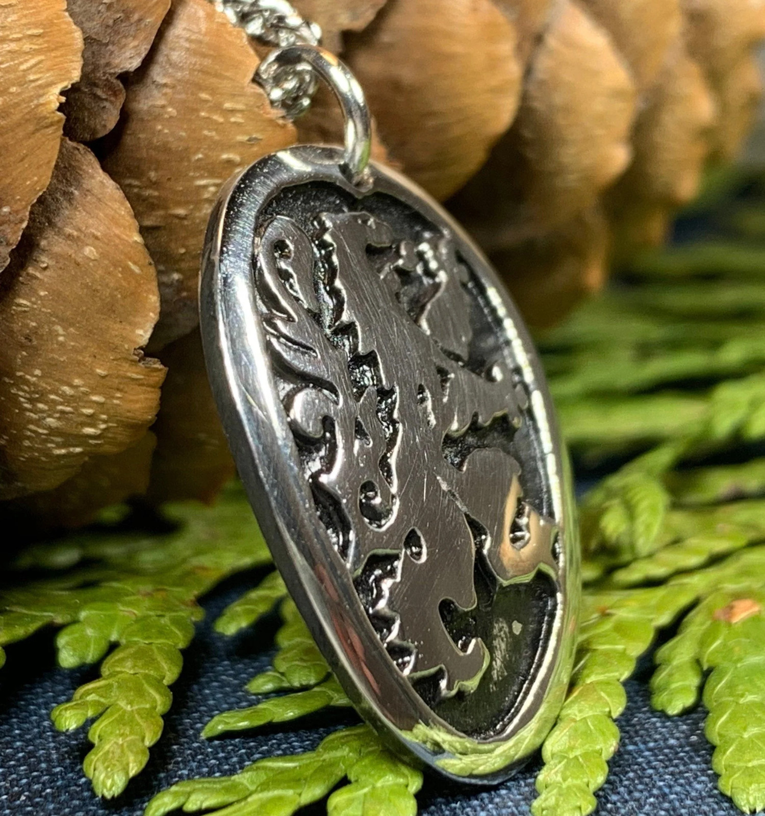Lion of Scotland Necklace Handmade in Scotland Pewter