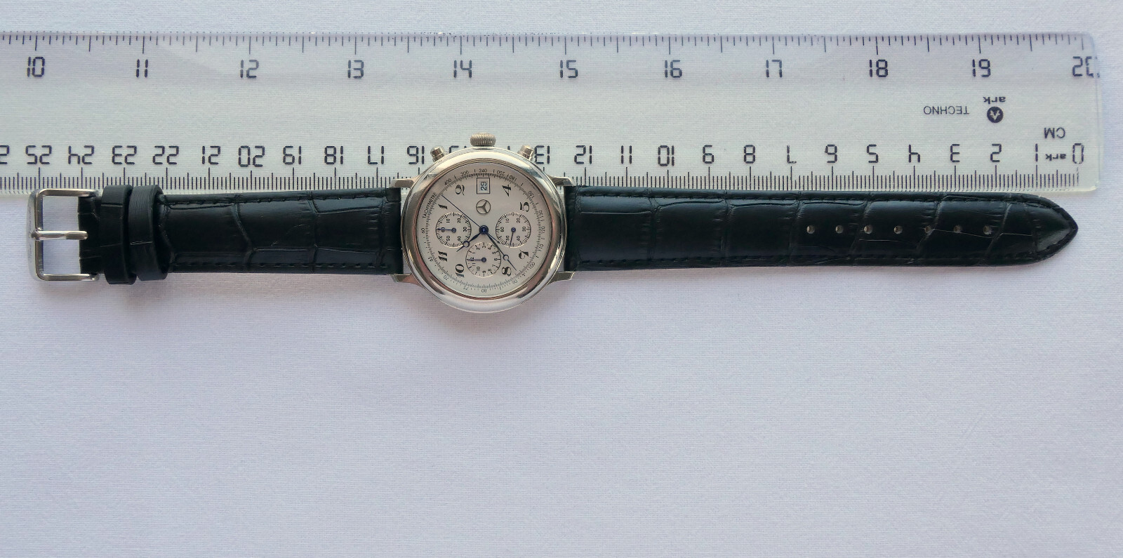 Mercedes Benz Classic 925 Sterling Silver Car Accessory Luxury Chronograph Watch