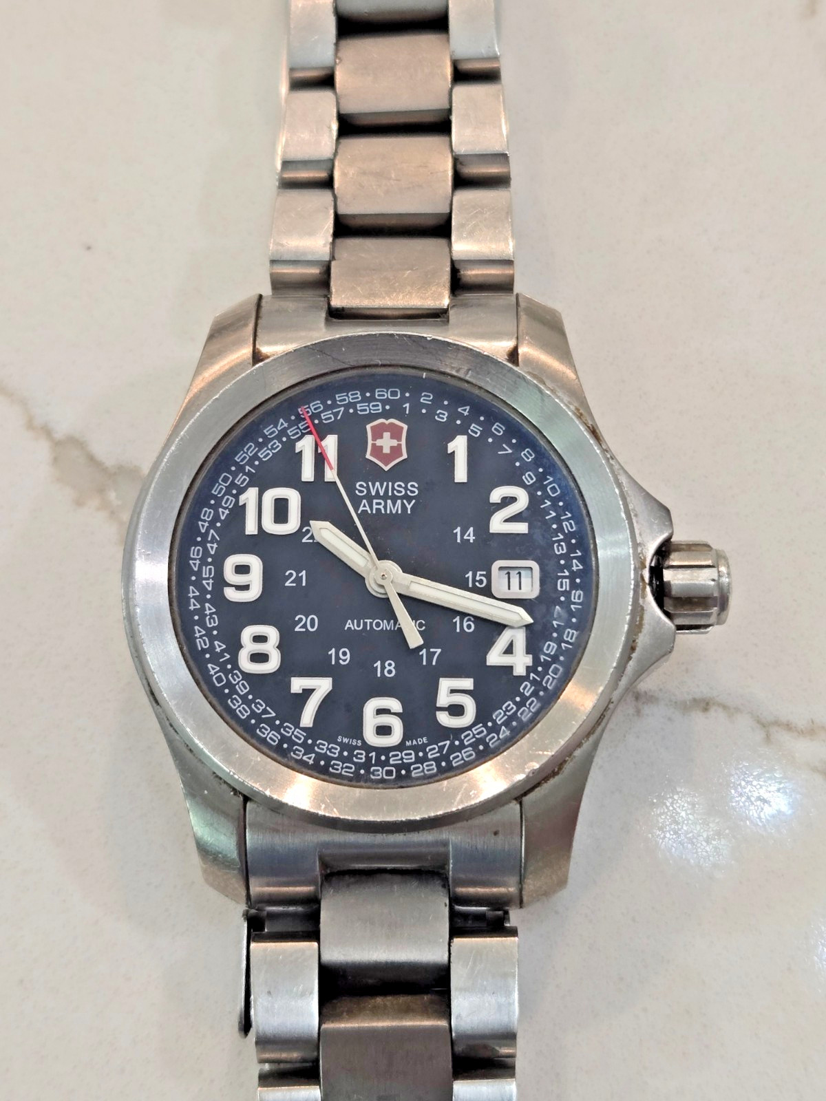 RARE VictorINOX Swiss Army GROUND FORCE TITANIUM Mechanical 24791 Wristwatch