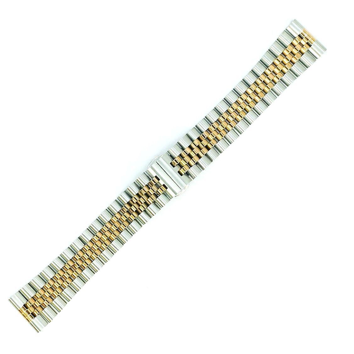 Two Tone Rose Gold Jubilee Metal Watch Band 13mm 15mm 17mm 19mm 21mm 23mm #7036
